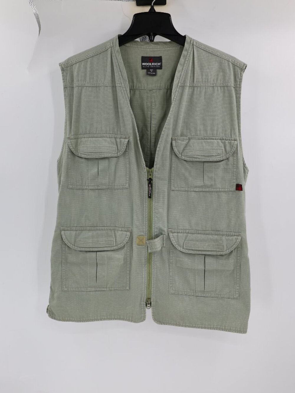 VTG WOOLRICH Vest Mens Medium Elite Series Tactical Cotton Hunting Fishing Green